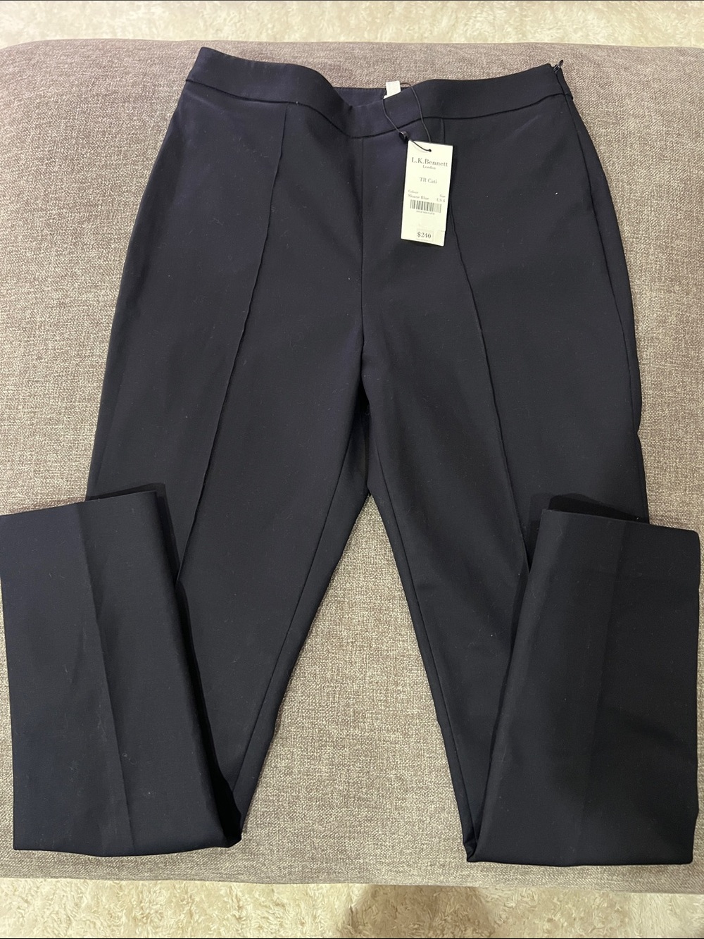 LK Bennett Women Sloane Blue Tailored Dress Trousers